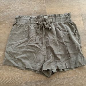 Olive green flowy shorts